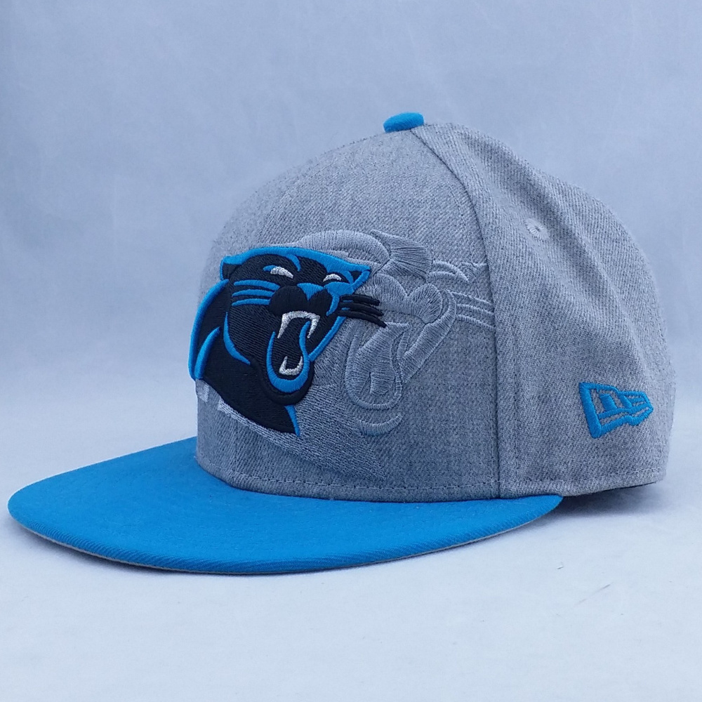 Carolina Panthers New Era Hat Gray Blue SZ 7 1/8